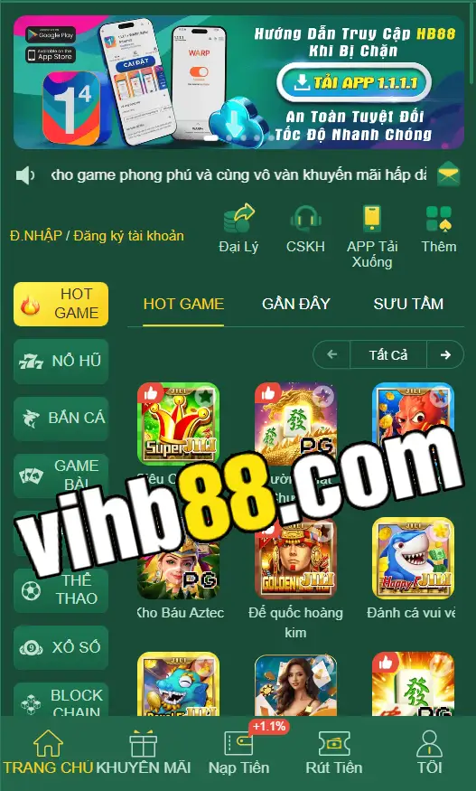 Thể thao HB88: bạn sẽ dễ dàng nhìn thấy ở giao diện app